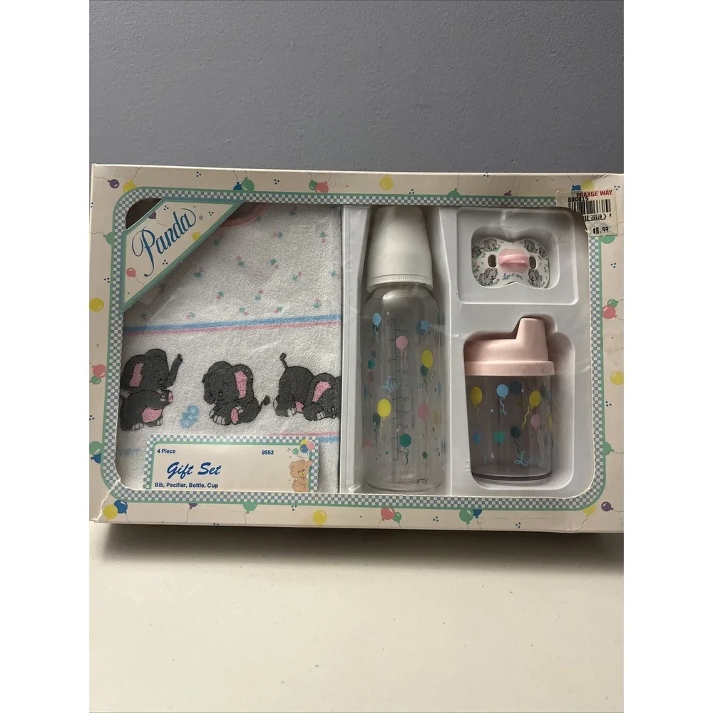 Vintage 1990s Panda Luv N Care Baby Meal Time Gift Set-Unused w/Box Prange Way